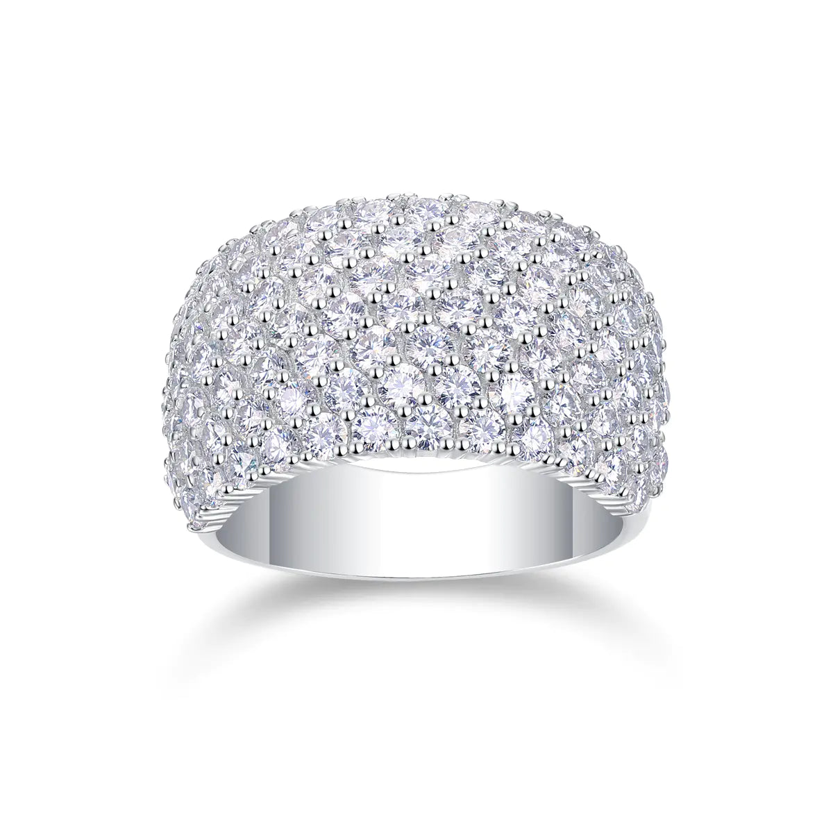 Moissanite Pave Setting Band Ring