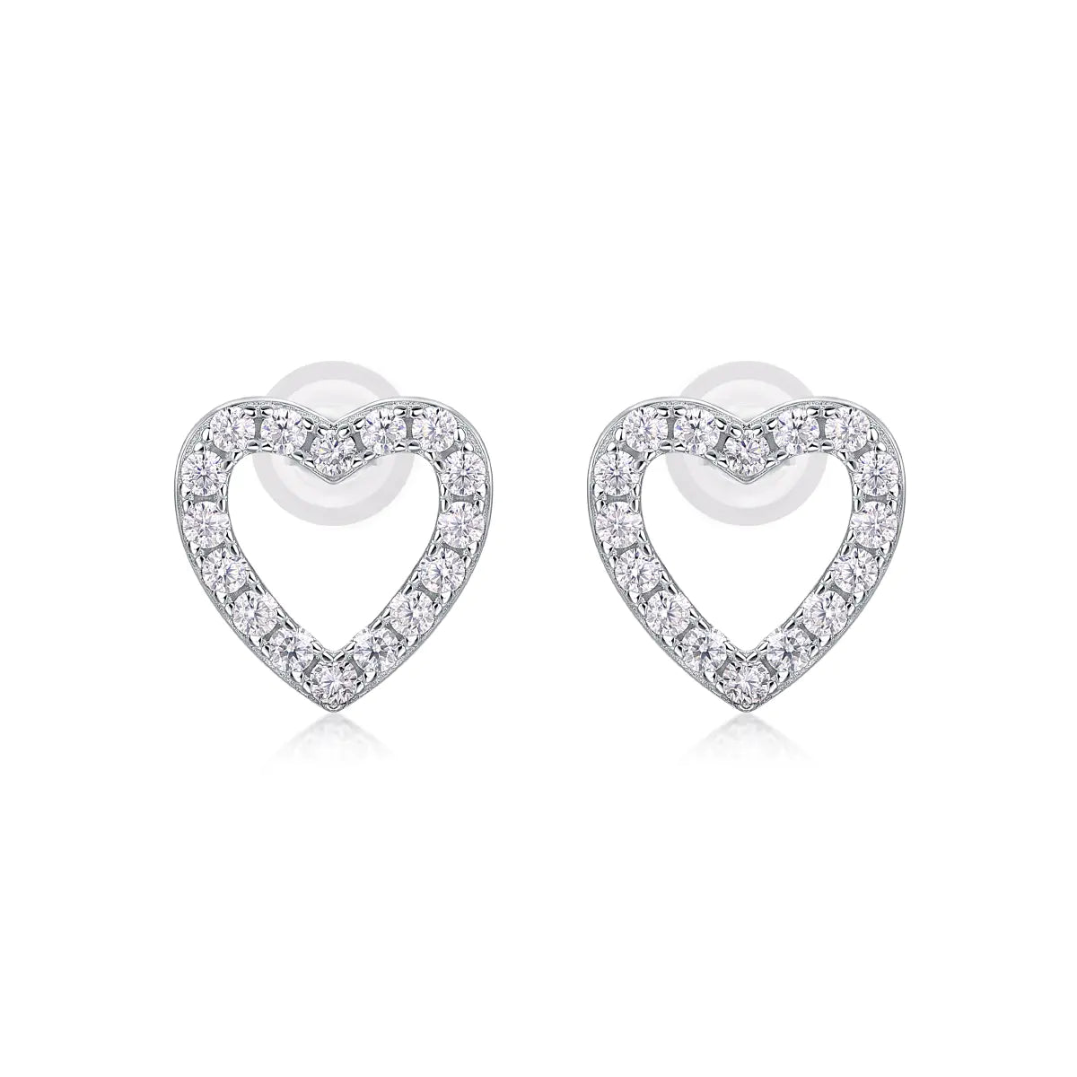 S925 Moissanite Heart Shape Earrings