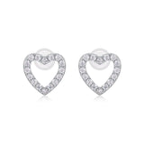 S925 Moissanite Heart Shape Earrings