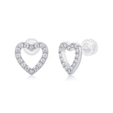 S925 Moissanite Heart Shape Earrings