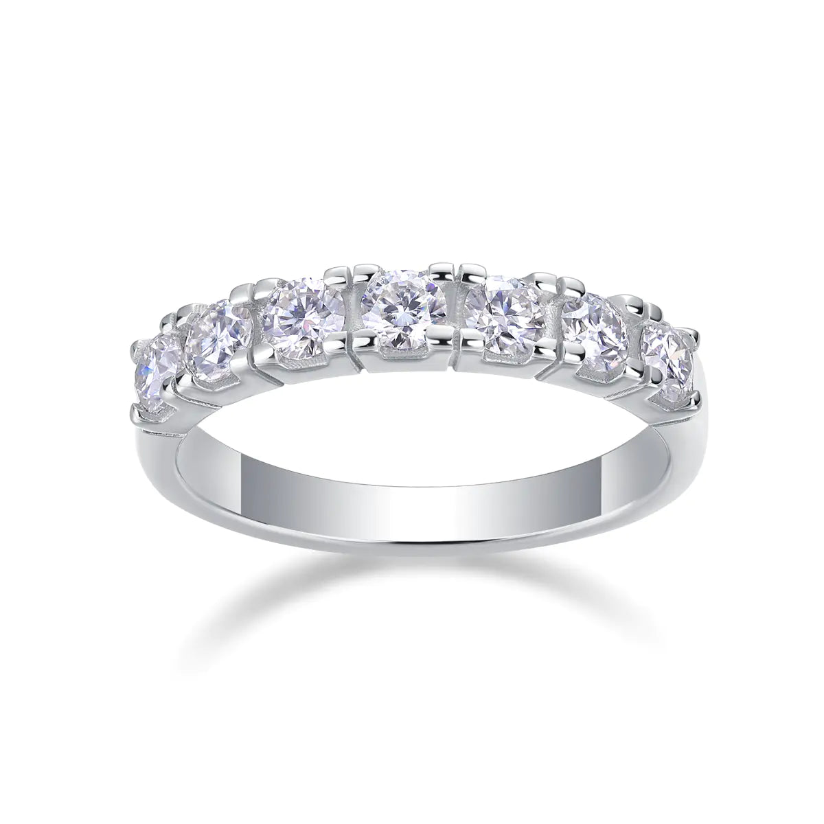 Moissanite Lucky 7 Stone Eternity Ring