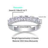 Moissanite Lucky 7 Stone Eternity Ring