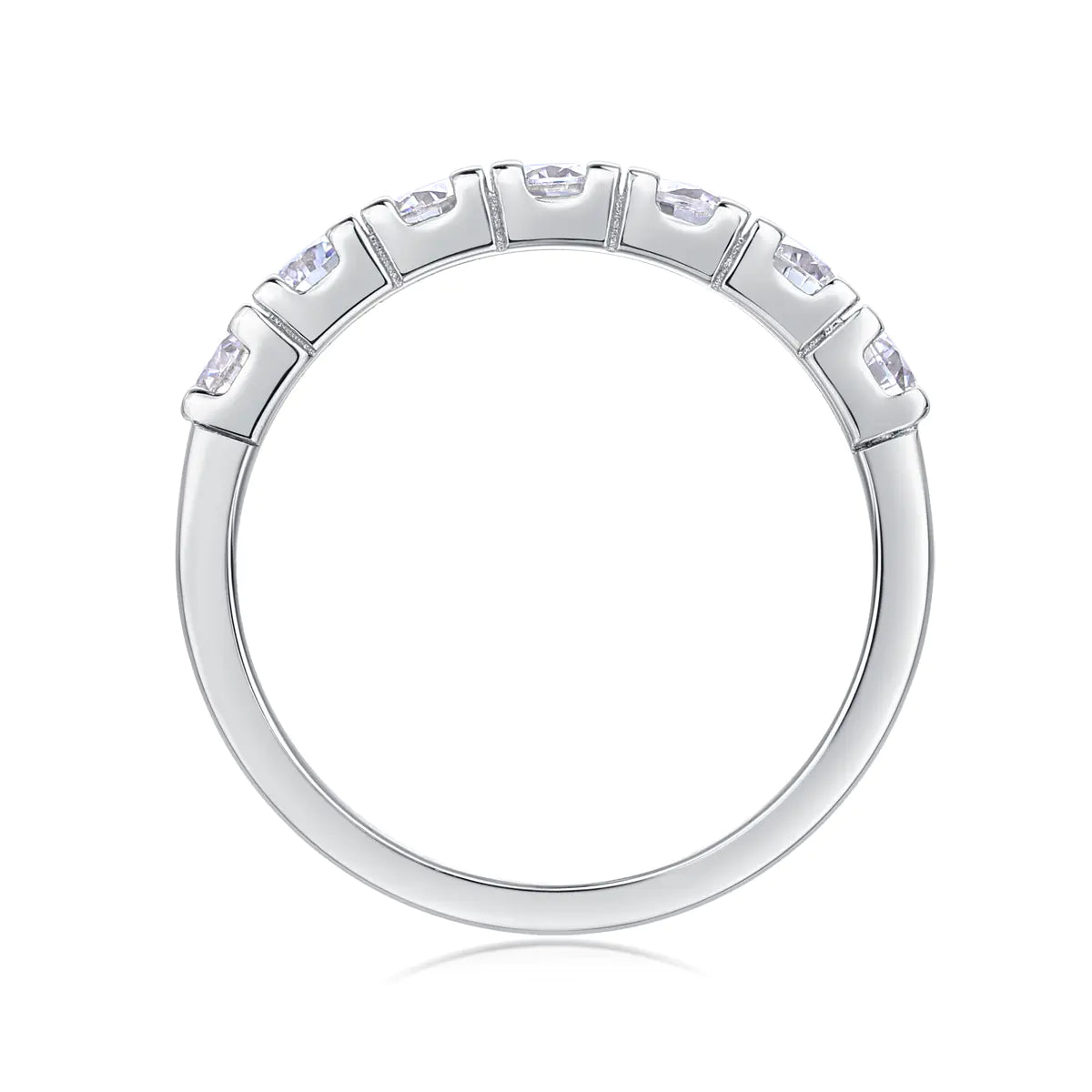 Moissanite Lucky 7 Stone Eternity Ring