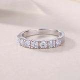 Moissanite Lucky 7 Stone Eternity Ring