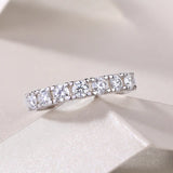 Moissanite Lucky 7 Stone Eternity Ring