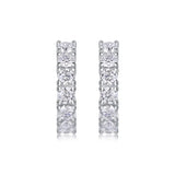 S925 Moissanite Single Row Hoop Earrings