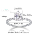 Moissanite Pear Cut Engagement Ring