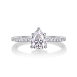 Moissanite Pear Cut Engagement Ring