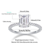 Moissanite Emerald Cut Engagement Ring