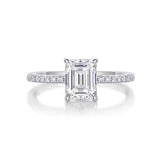 Moissanite Emerald Cut Engagement Ring