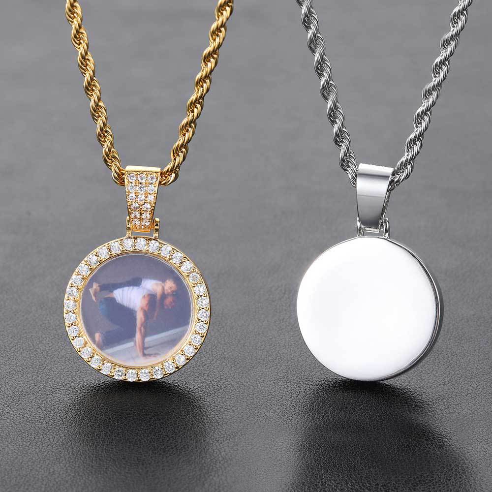 Custom Little Round Photo Pendant