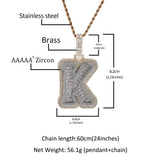 Custom Baguette Letter Pendant