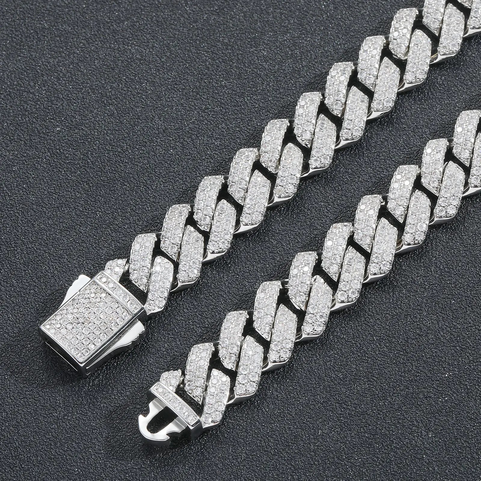 13MM Iced Prong Cuban Chain