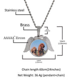 Custom Hola Wing Photo Pendant