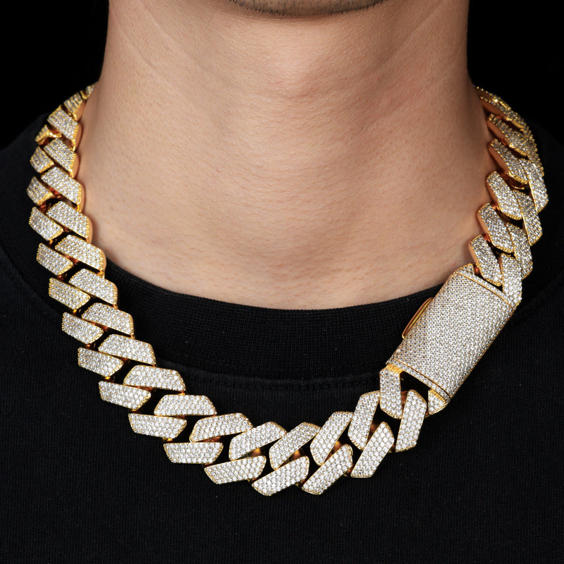 22MM Iced Prong Cuban Link Chain