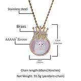 Custom Queen Crown Photo Pendant