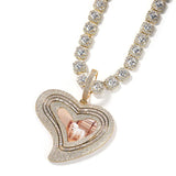 Custom Hola Heart Photo Pendant