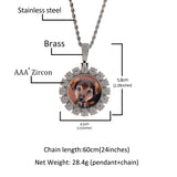 Custom Cluster Circle Photo Pendant