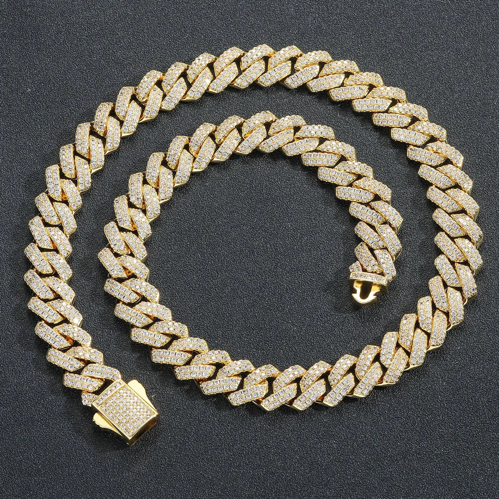 13MM Iced Prong Cuban Chain