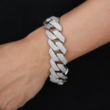 22MM Iced Prong Cuban Link Bracelet