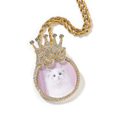 Custom Queen Crown Photo Pendant