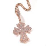 Iced Bottnee Cross Pendant