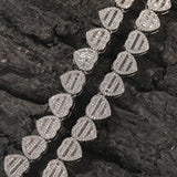 12MM Baguette Heart Link Chain