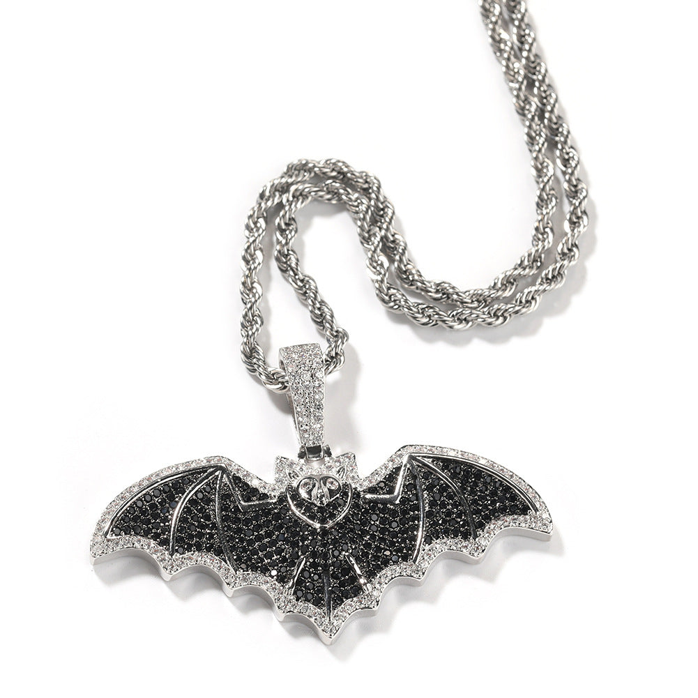 Black Iced Bat Pendant