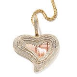 Custom Hola Heart Photo Pendant