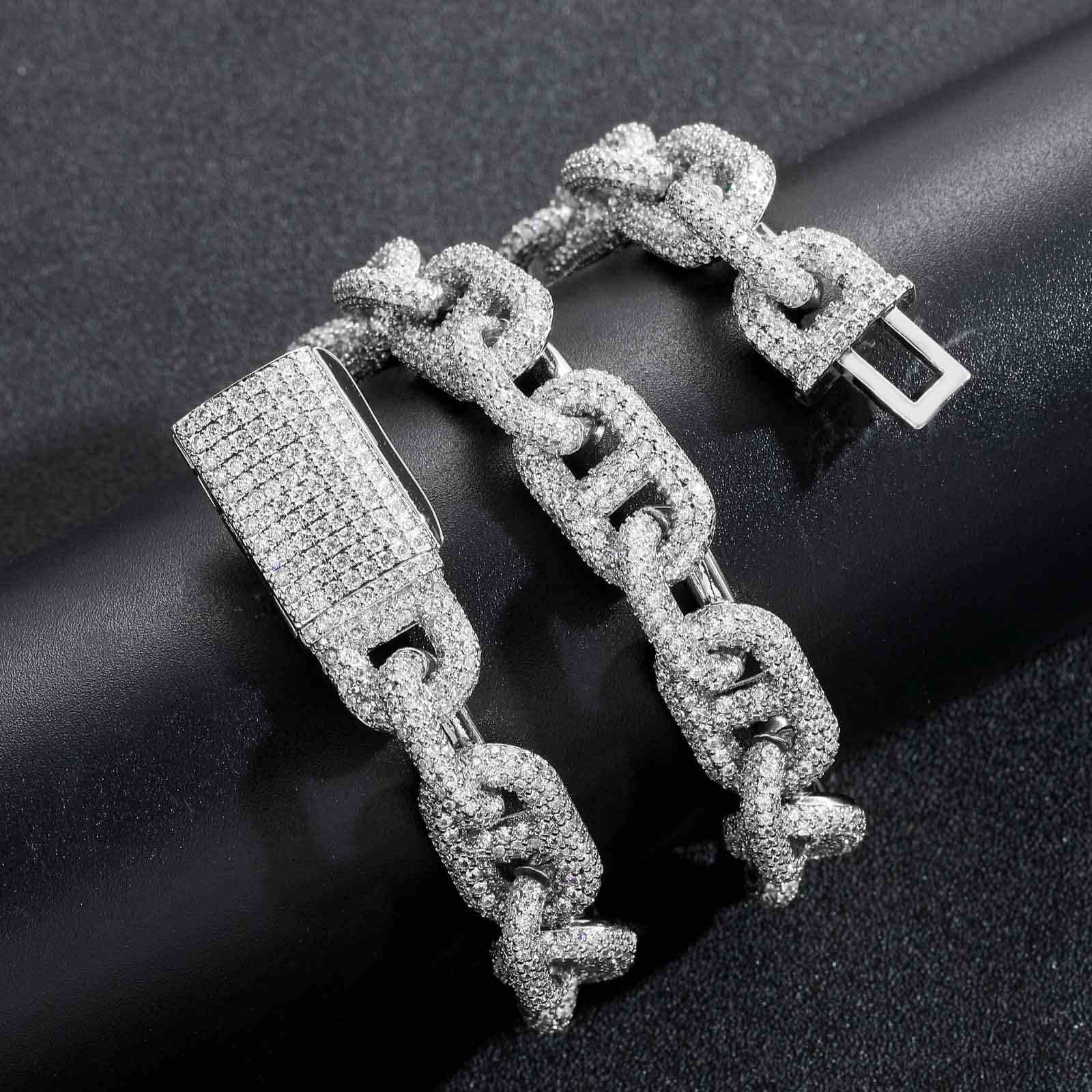 Iced Rolo Mariner Link Chain