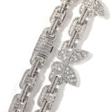 Baguette Butterfly Mariner Link Chain