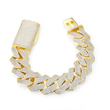 22MM Iced Prong Cuban Link Bracelet