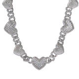 Heart With Cuban Link Chain