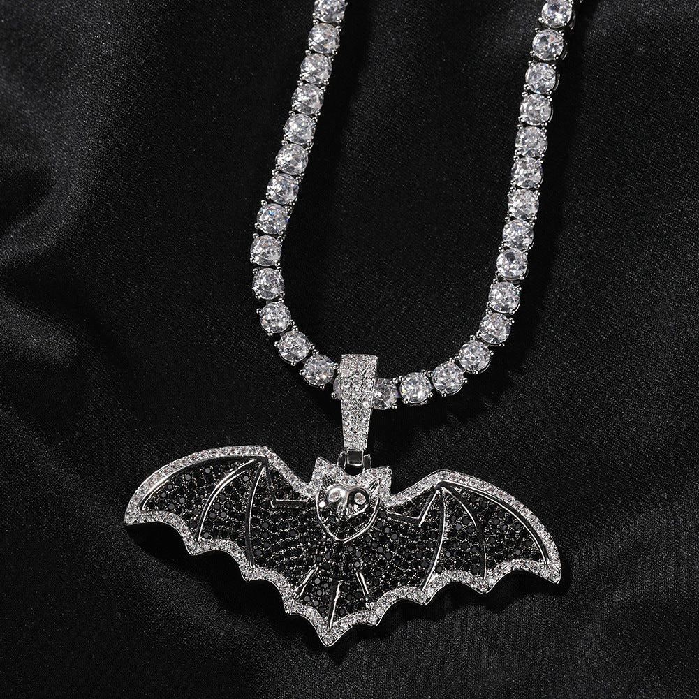 Black Iced Bat Pendant