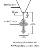 Ice Baguette Barbee Cross Pendant