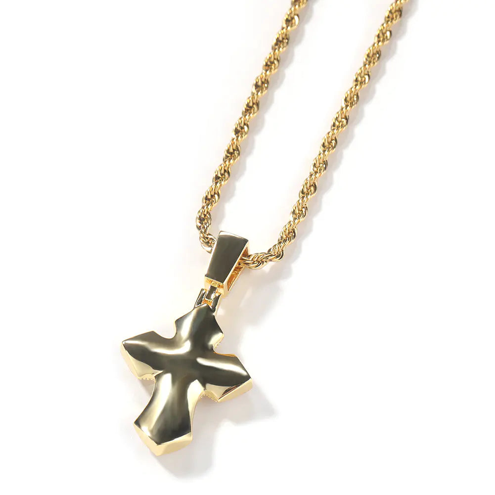 Mini Baguette Barbee Cross Pendant