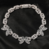 Baguette Butterfly Mariner Link Chain