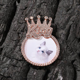 Custom Queen Crown Photo Pendant