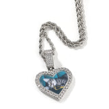 Custom Little Heart Photo Pendant