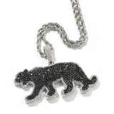 Black Iced Leopard Pendant