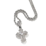 Mini Baguette Barbee Cross Pendant