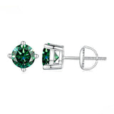 S925 Rare Color Moissanite Stud Earrings