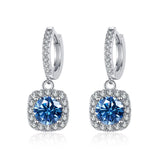 S925 Moissanite Round Cut Hoop Earrings