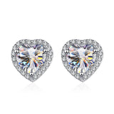 S925 Moissanite Heart Cut Hola Stud Earrings