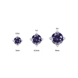 S925 Rare Color Moissanite Stud Earrings