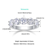 Moissanite Five Stone Band Ring