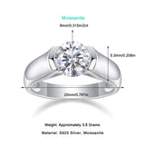 2CT Moissanite Band Ring